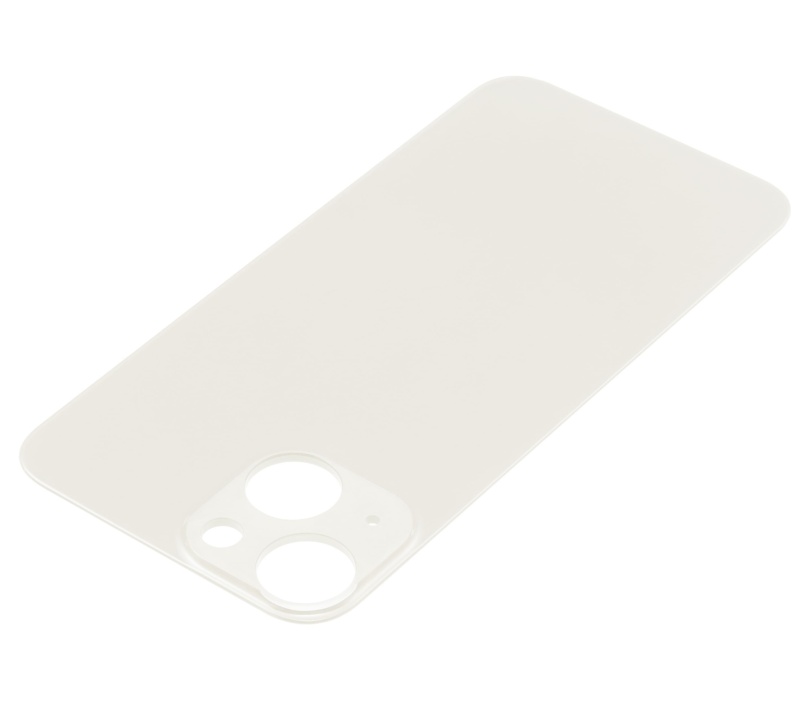 Back Glass With 3M Adhesive Compatible For iPhone 13 Mini (No Logo / Large Camera Hole) (Starlight)