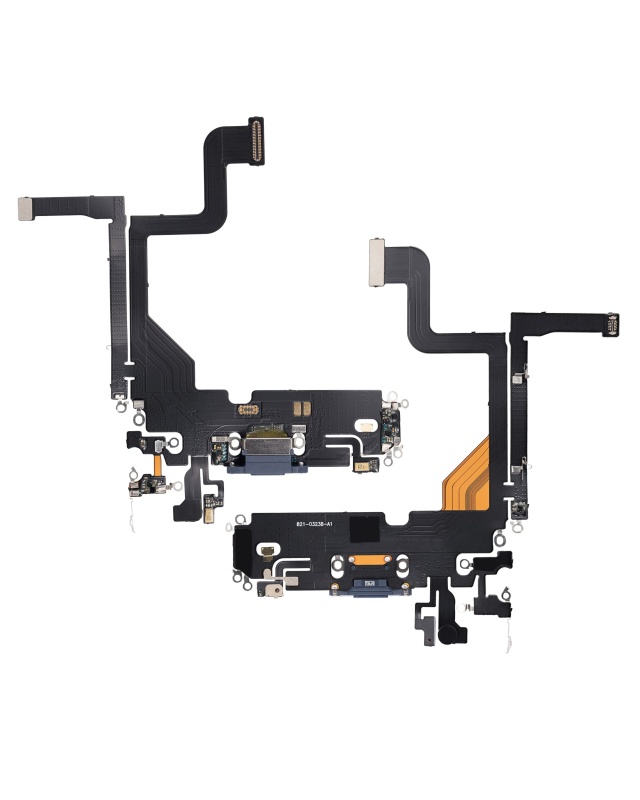 Charging Port Flex Cable Compatible For iPhone 13 Pro (Aftermarket Plus) (Sierra Blue)