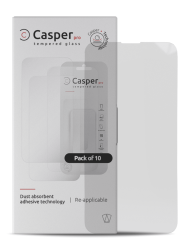 Casper Pro Tempered Glass Compatible For iPhone 13 Pro Max / 14 Plus (10 Pack) (Clear)