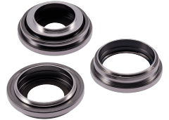 Back Camera Lens With Bracket & Bezel Compatible For iPhone 15 Pro (3 Piece Set) (Premium) (Natural Titanium)