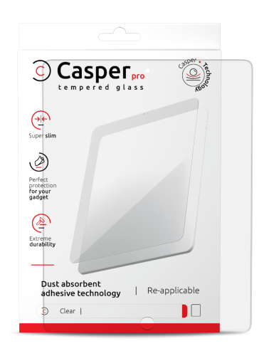 Casper Pro Tempered Glass Compatible For iPad 2 / iPad 3 / iPad 4 (Retail Pack) (Clear)