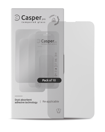 Casper Pro Tempered Glass Compatible For iPhone 15 Plus (10 Pack) (Matte)