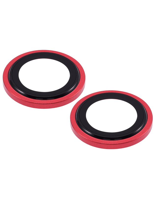 Casper Camera Lens Protector Compatible For iPhone 13 / 13 Mini (Red) (Clear)