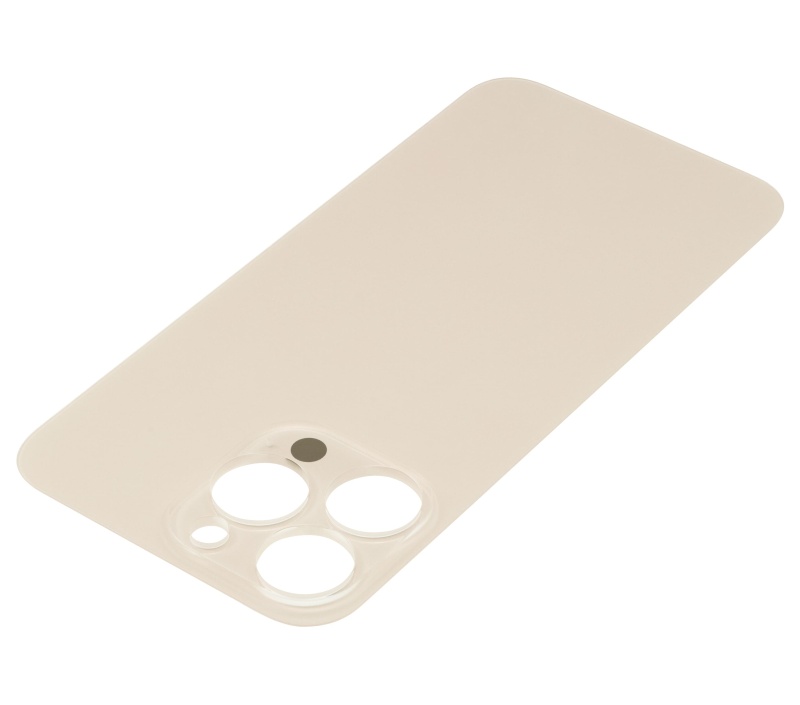 Back Glass With 3M Adhesive Compatible For iPhone 13 Pro (No Logo / Large Camera Hole) (Gold)