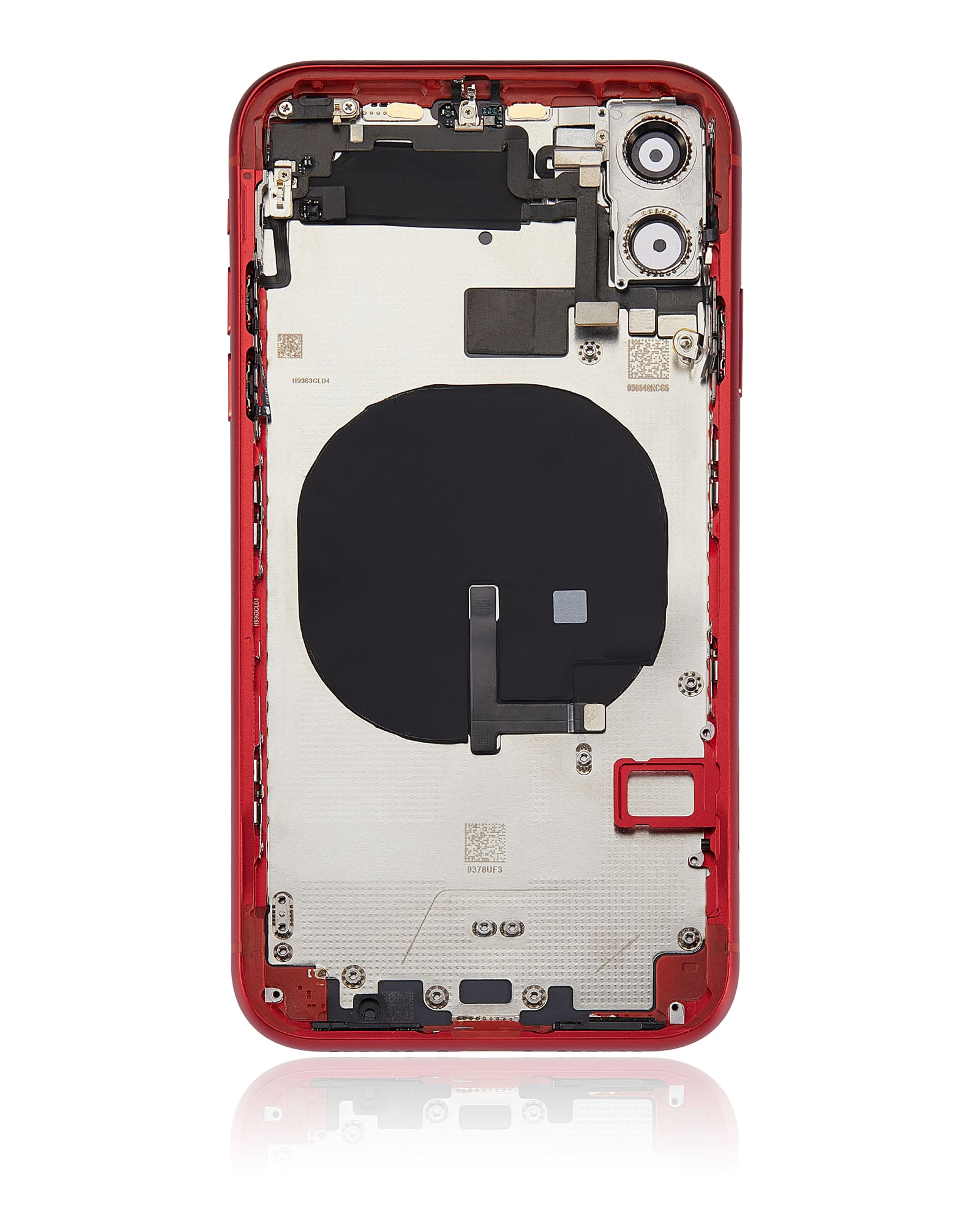 Back Housing W/ Small Components Pre-Installed Compatible For iPhone 11 (No Logo) (Aftermarket Plus) (Red)