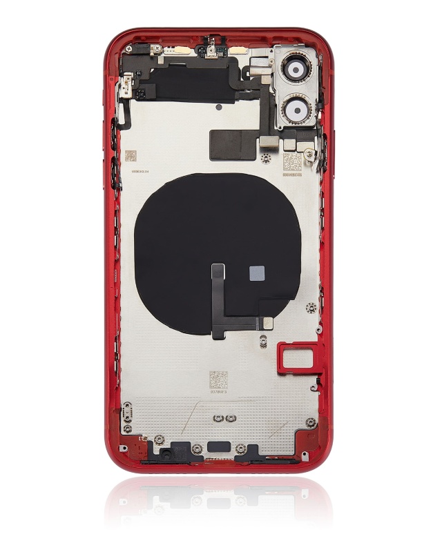 Back Housing W/ Small Components Pre-Installed Compatible For iPhone 11 (No Logo) (Aftermarket Plus) (Red)