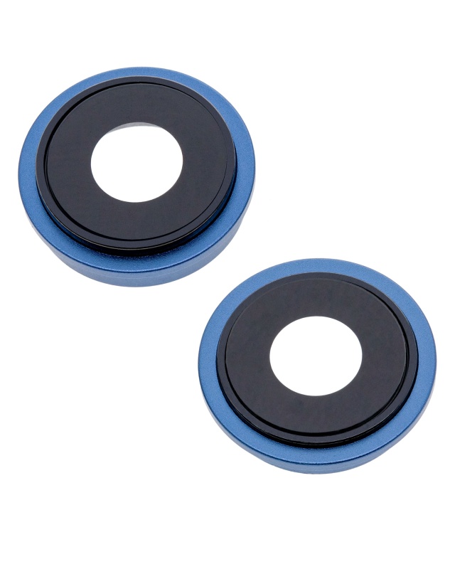 Back Camera Lens With Bracket & Bezel Compatible For iPhone 13 / 13 Mini (Blue) (Real Sapphire / Premium)