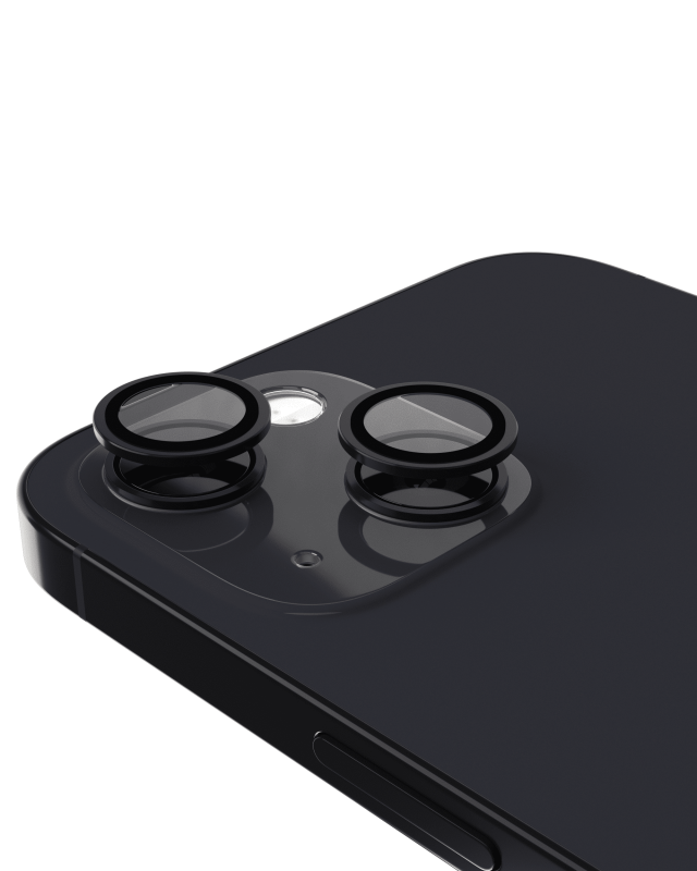 Casper Camera Lens Protector Compatible For iPhone 14 / 14 Plus (Black) (Clear)