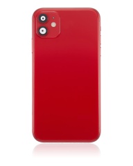 Back Housing W/ Small Components Pre-Installed Compatible For iPhone 11 (No Logo) (Aftermarket Plus) (Red)