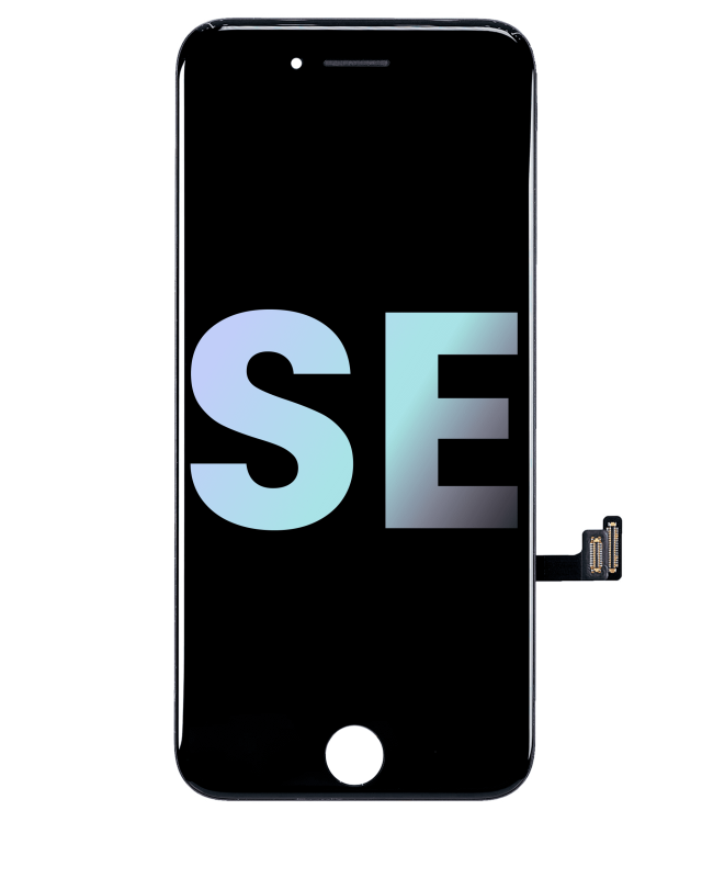 LCD Assembly With Steel Plate Compatible For iPhone SE (2022) (Service Pack) (Black)