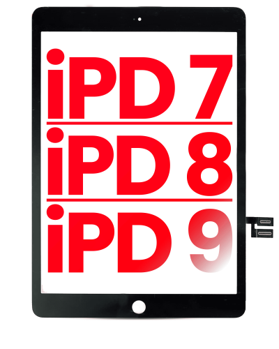 Digitizer Compatible For iPad 7 (2019) / iPad 8 (2020) / iPad 9 (2021) (Aftermarket Plus) (Black)