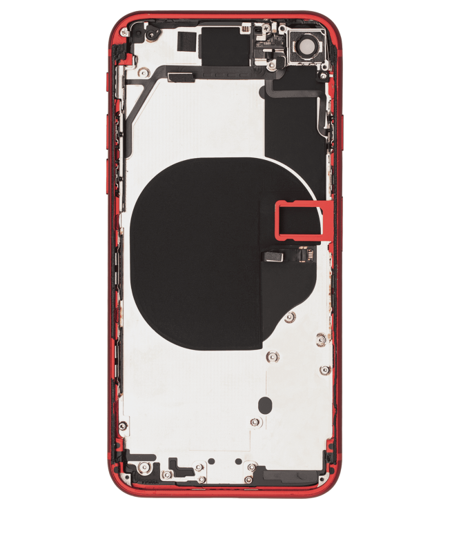 Back Housing W/ Small Components Pre-Installed Compatible For iPhone 8 (Used OEM Pull: Grade A) (Red)