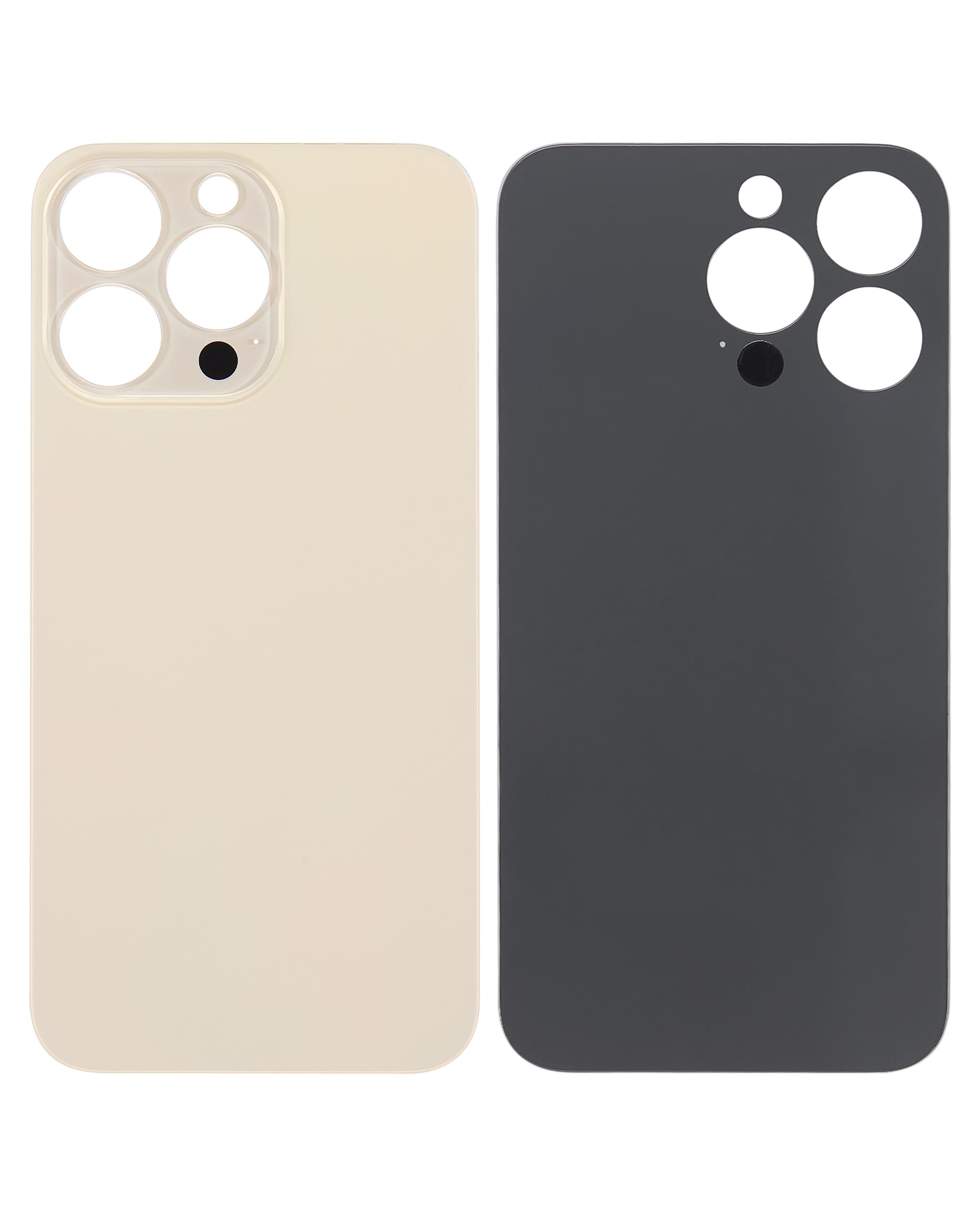 Back Glass With 3M Adhesive Compatible For iPhone 13 Pro (No Logo / Large Camera Hole) (Gold)