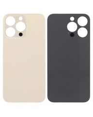 Back Glass With 3M Adhesive Compatible For iPhone 13 Pro (No Logo / Large Camera Hole) (Gold)