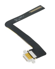 Charging Port Flex Cable Compatible For iPad Air 1 / iPad 5 (2017) / iPad 6 (2018) (Soldering Required) (Aftermarket Plus) (White)