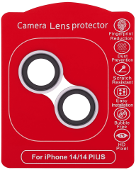 Casper Camera Lens Protector Compatible For iPhone 14 / 14 Plus (Purple) (Clear)
