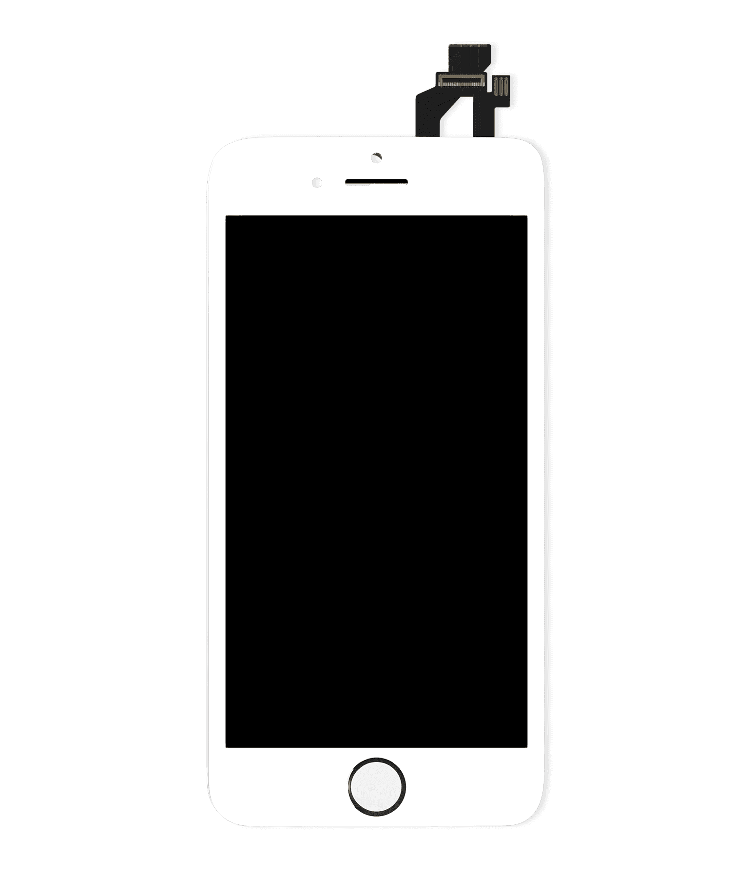 3 in 1 (Front Glass + Frame + OCA Pre-Installed) Compatible For iPhone 5 (2 Pack) (White)