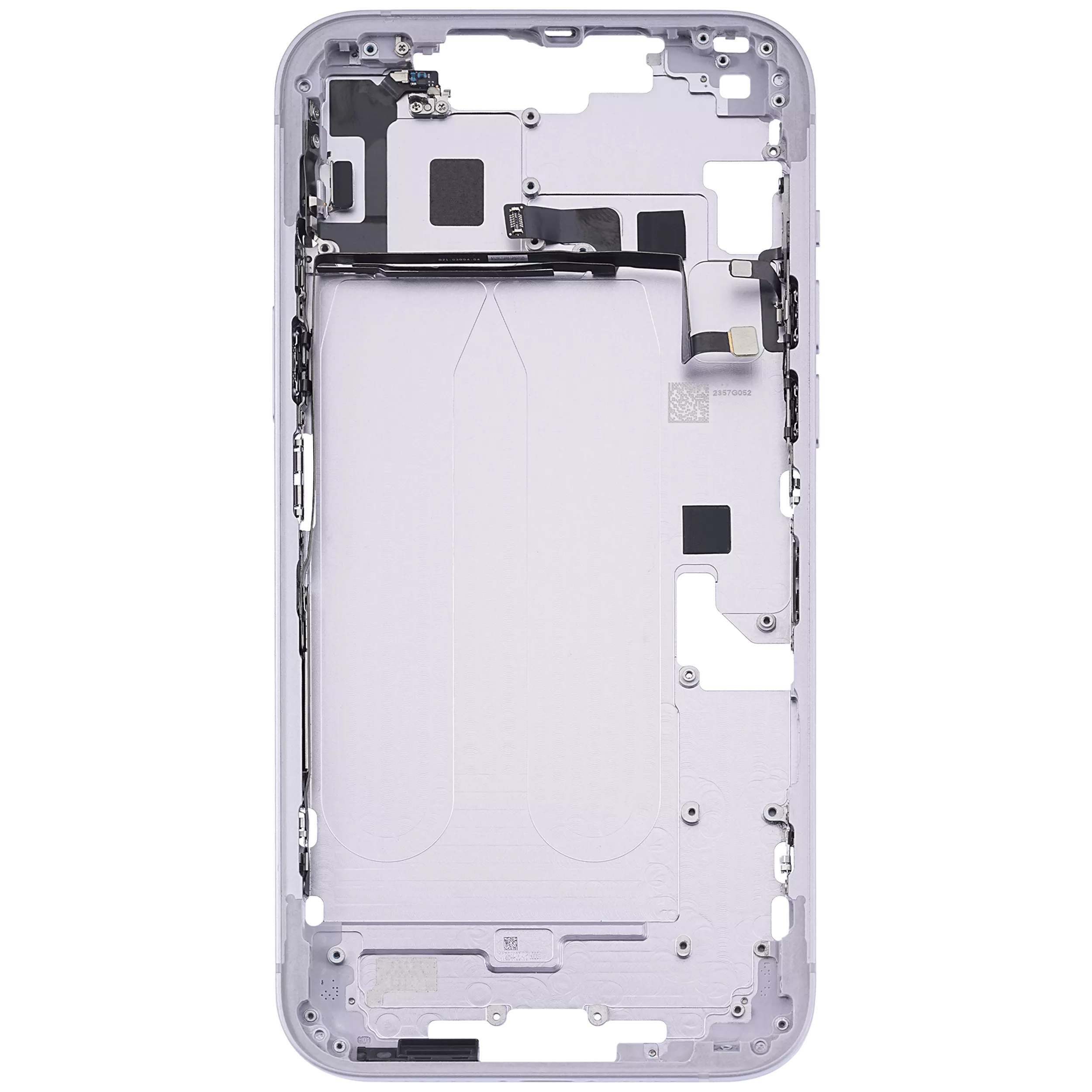 Mid-Frame Housing With Power And Volume Button Compatible For iPhone 14 Plus (US Version) (Used OEM Pull: Grade C) (Purple)