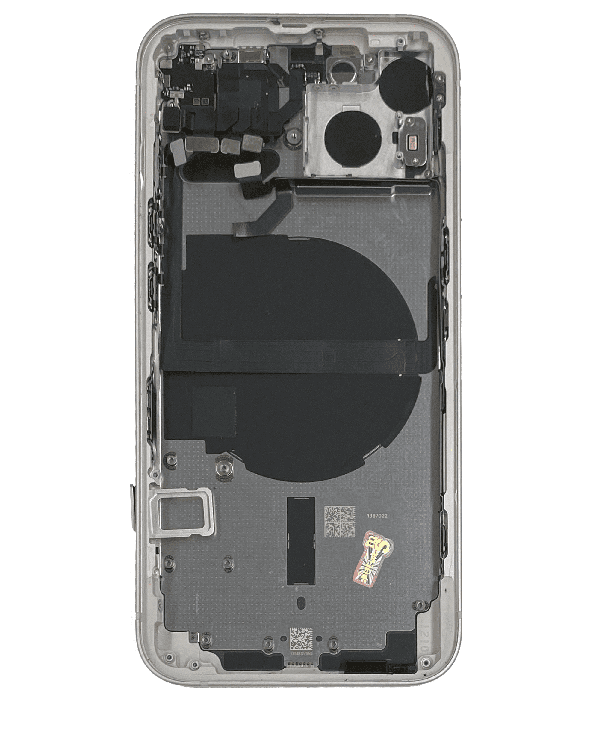 Back Housing W/ Small Components Pre-Installed Compatible For iPhone 13 (US Version) (Used OEM Pull: Grade B) (Starlight)