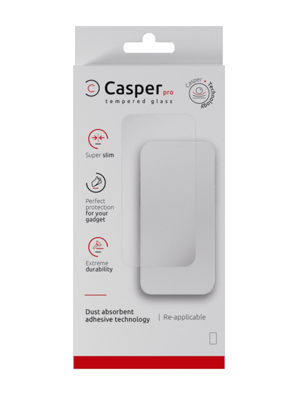 Casper Pro Tempered Glass Compatible For iPhone XR / 11 (Retail Pack) (Clear)