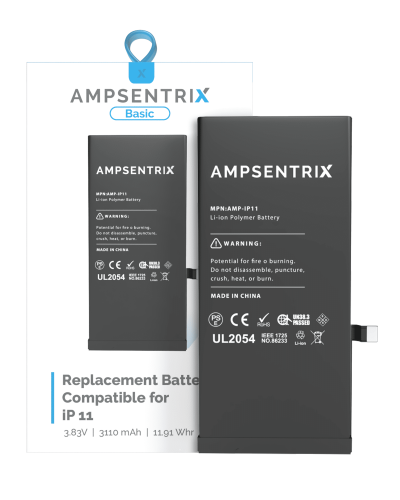 Replacement Battery Compatible For iPhone 11 (AmpSentrix Basic)