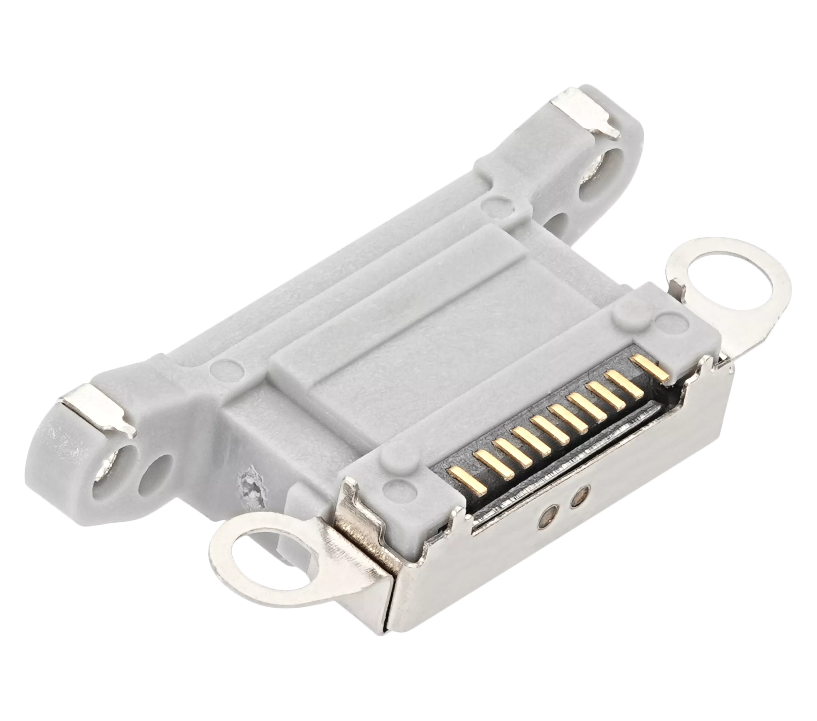 Charging Port Only Compatible For iPhone 14 Pro / 14 Pro Max (Silver) (10 Pack)