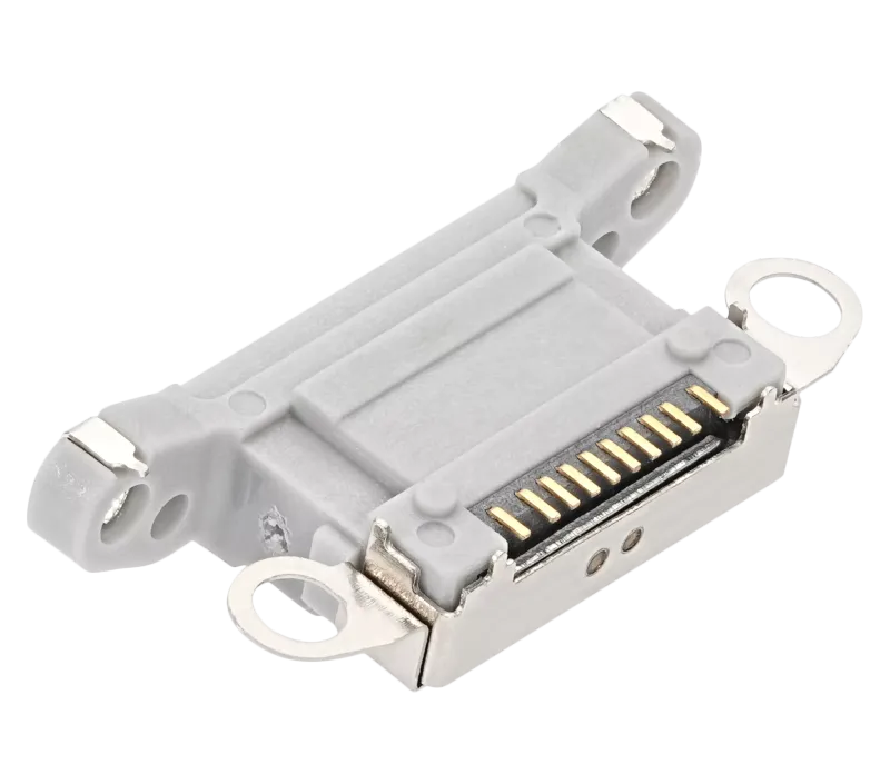 Charging Port Only Compatible For iPhone 14 Pro / 14 Pro Max (Silver) (10 Pack)