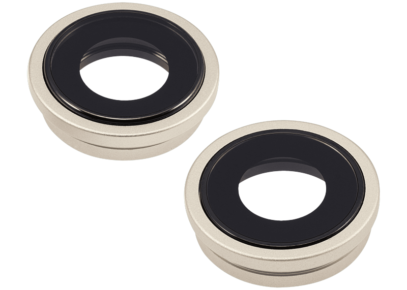 Back Camera Lens With Bracket & Bezel Compatible For iPhone 15 / 15 Plus (2 Piece Set) (Premium) (Yellow)
