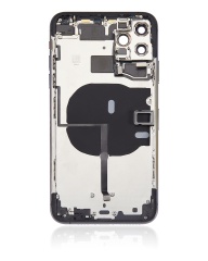 Back Housing W/ Small Components Pre-Installed Compatible For iPhone 11 Pro Max (No Logo) (Aftermarket Plus) (Space Gray)