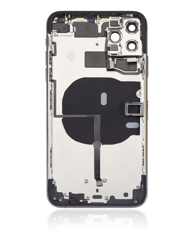 Back Housing W/ Small Components Pre-Installed Compatible For iPhone 11 Pro Max (No Logo) (Aftermarket Plus) (Space Gray)