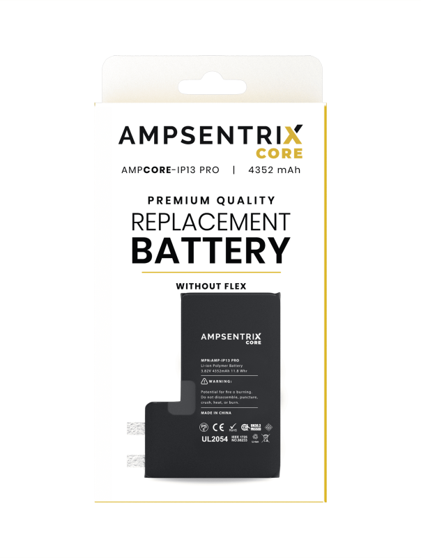 Replacement Battery Core Compatible For iPhone 13 Pro (Spot Welding Required) (AmpSentrix Core)
