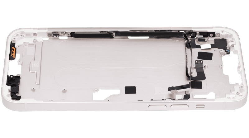 Mid-Frame Housing With Power And Volume Button Compatible For iPhone 14 Plus (US Version) (Aftermarket Plus) (Starlight)