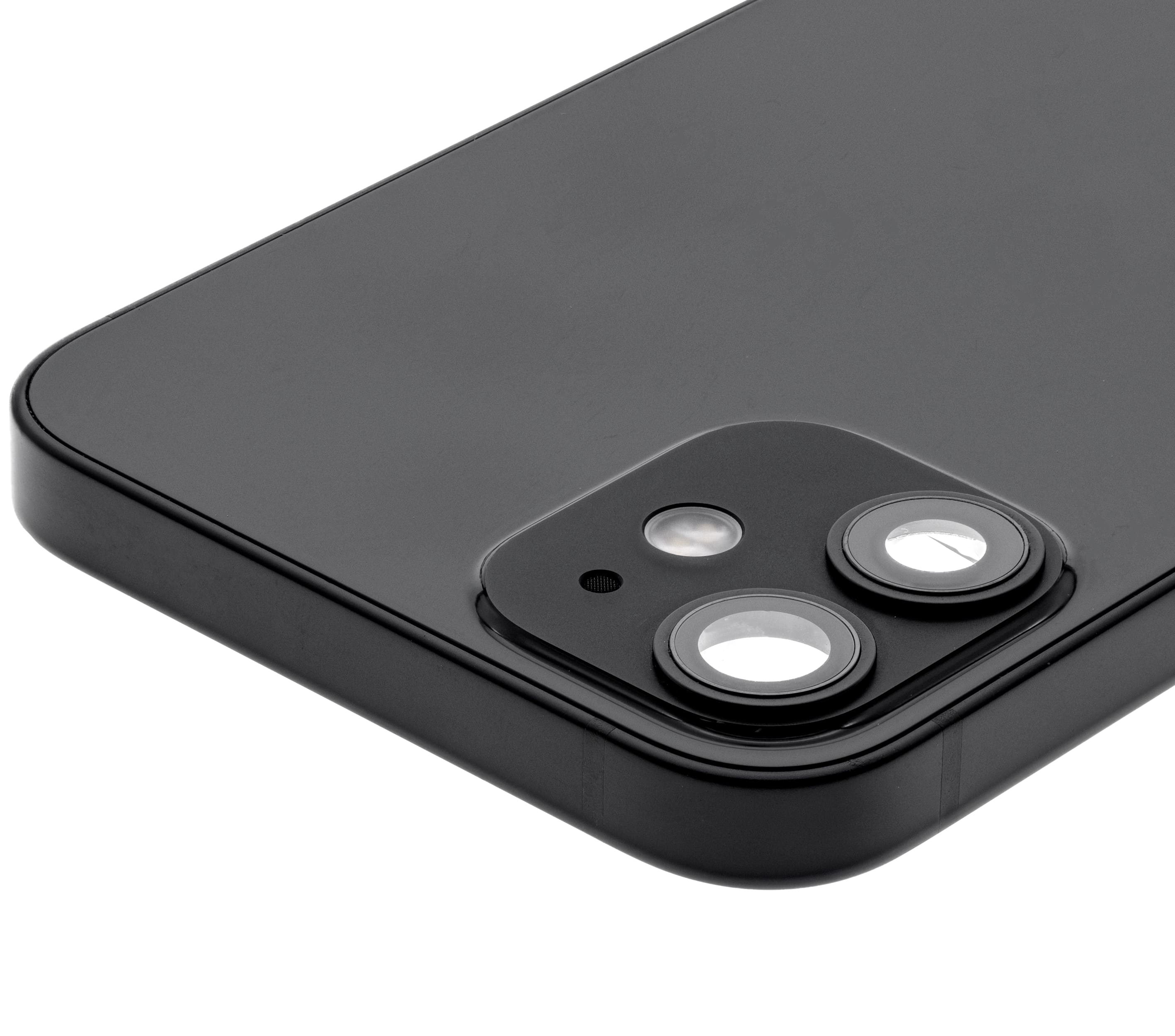 Back Housing W/ Small Components Pre-Installed Compatible For iPhone 12 Mini (International Version) (Used OEM Pull: Grade A) (Black)