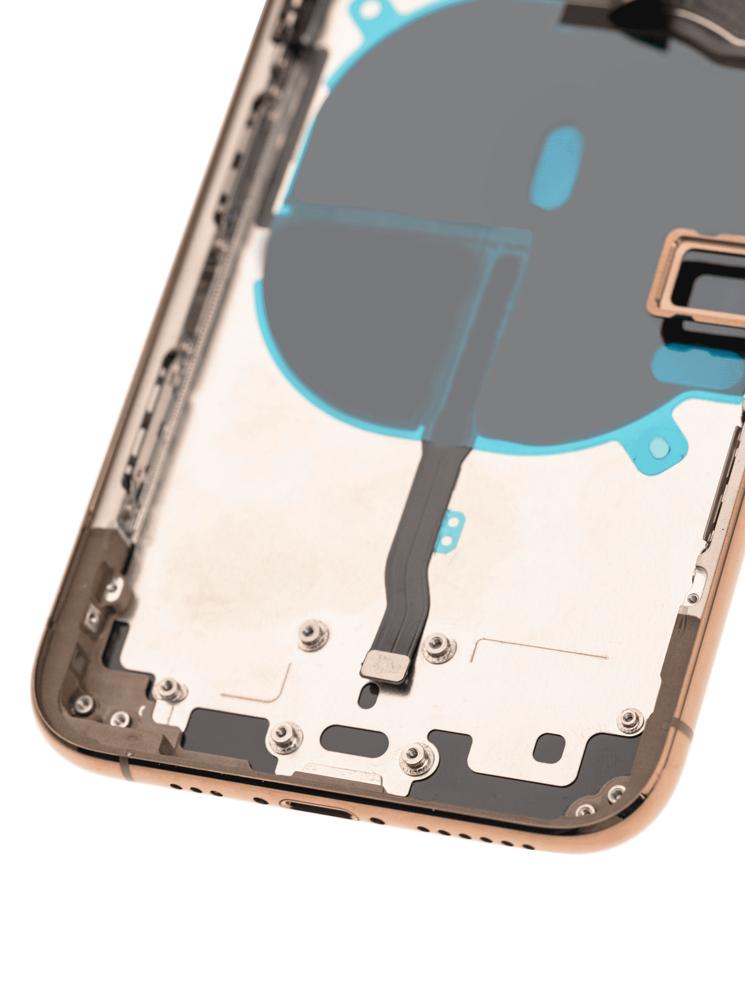Back Housing W/ Small Components Pre-Installed Compatible For iPhone 11 Pro (Used OEM Pull: Grade A) (Matte Gold)