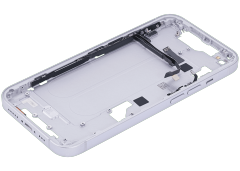 Mid-Frame Housing With Power And Volume Button Compatible For iPhone 14 (US Version)  (Used OEM Pull: Grade B) (Purple)