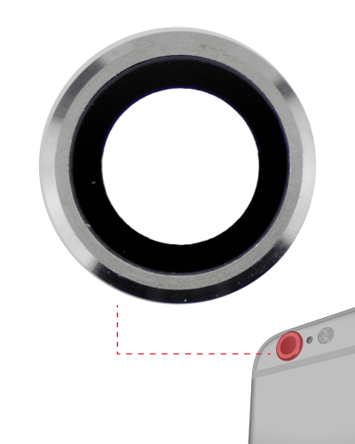 Back Camera Lens Compatible For iPhone 6 / 6S (Silver) (10 Pack) (Real Sapphire l Premium)
