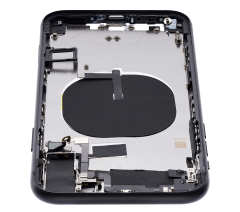 Back Housing W/ Small Components Pre-Installed (Without Back Cover) Compatible For iPhone 11 (Black)