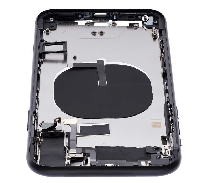 Back Housing W/ Small Components Pre-Installed (Without Back Cover) Compatible For iPhone 11 (Black)