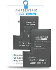 Extended Capacity Replacement Battery Compatible For iPhone 13 Pro Max (AmpSentrix Basic Extended)