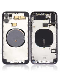 Back Housing W/ Small Components Pre-Installed (Without Back Cover) Compatible For iPhone 11 (Black)