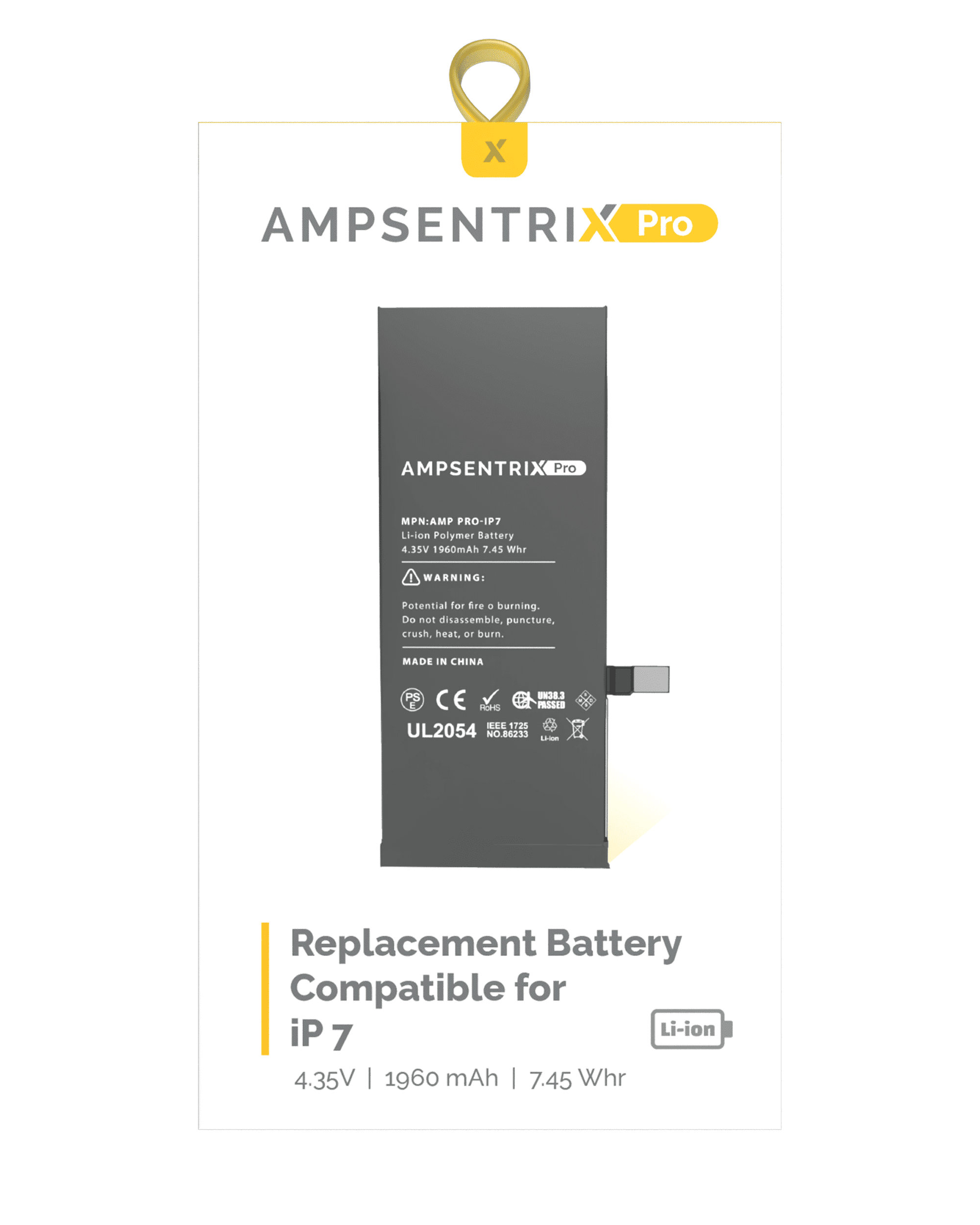 Replacement Battery Compatible For iPhone 7 (AmpSentrix Pro)