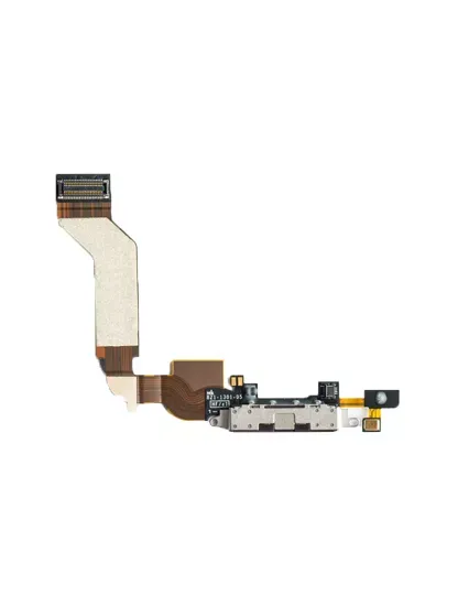 Charging Port Cable Compatible For iPhone 4S (Black)