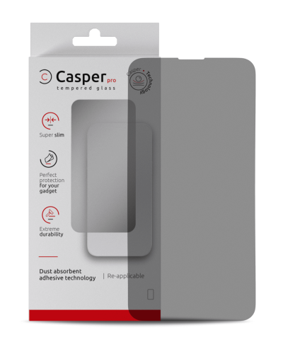 Casper Pro Tempered Glass Compatible For iPhone 15 Plus (Retail Pack) (Privacy)
