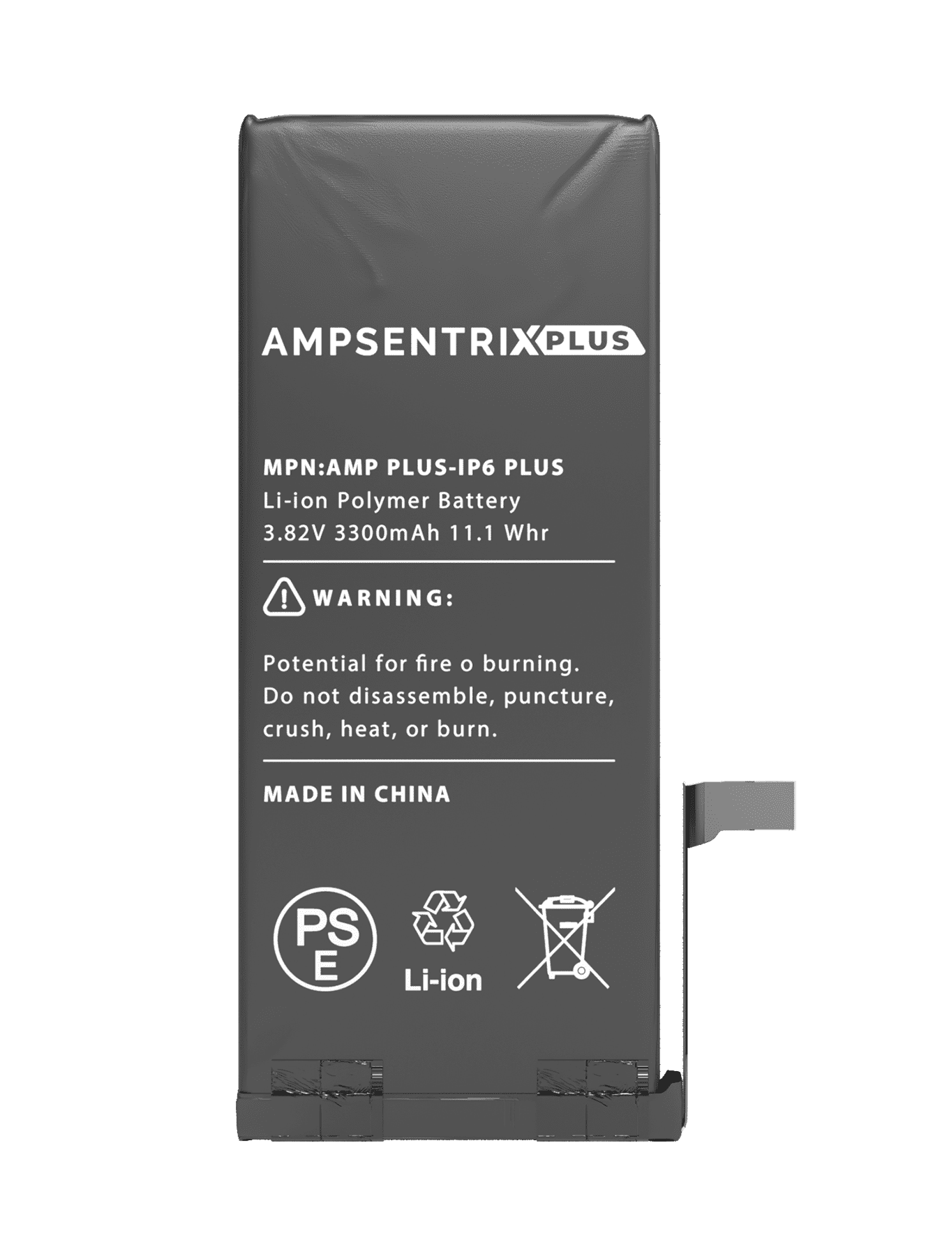 Extended Capacity Replacement Battery Compatible For iPhone 6 Plus (AmpSentrix Pro Extended)