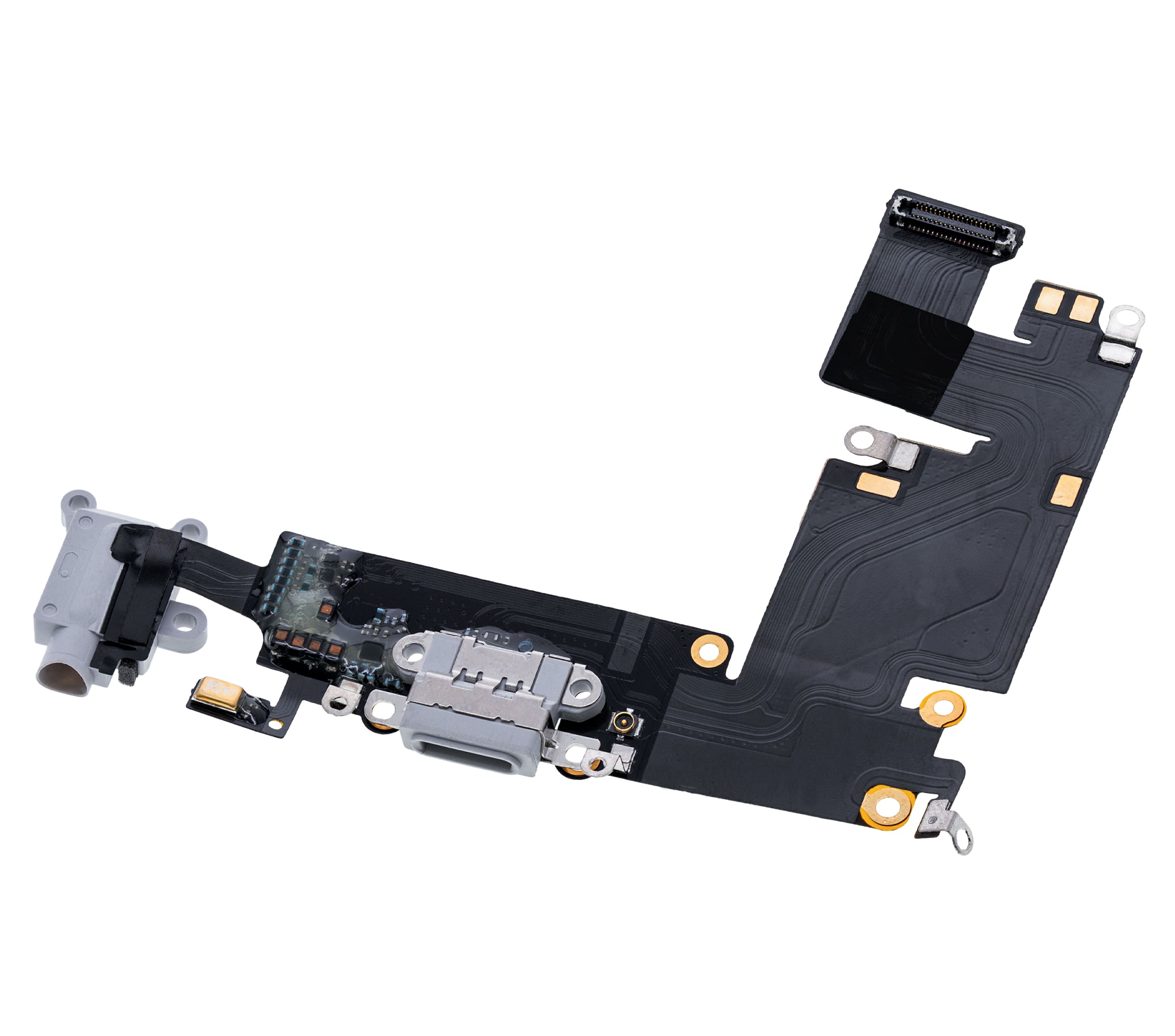 Charging Port Flex Cable Compatible For iPhone 6 Plus (Aftermarket) (Silver)