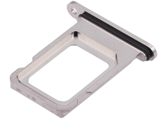 Dual Sim Card Tray Compatible For iPhone 15 Pro / 15 Pro Max (White Titanium)