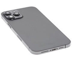 Back Housing W/ Small Components Pre-Installed Compatible For iPhone 12 Pro Max (US Version) (Used OEM Pull: Grade C) (Graphite)