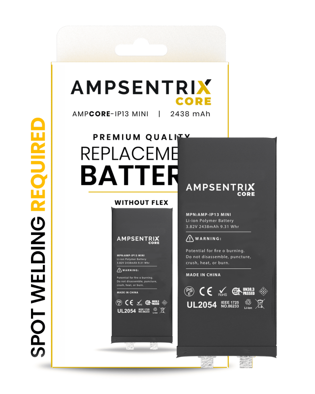 Replacement Battery Core Compatible For iPhone 13 Mini (Spot Welding Required) (AmpSentrix Core)