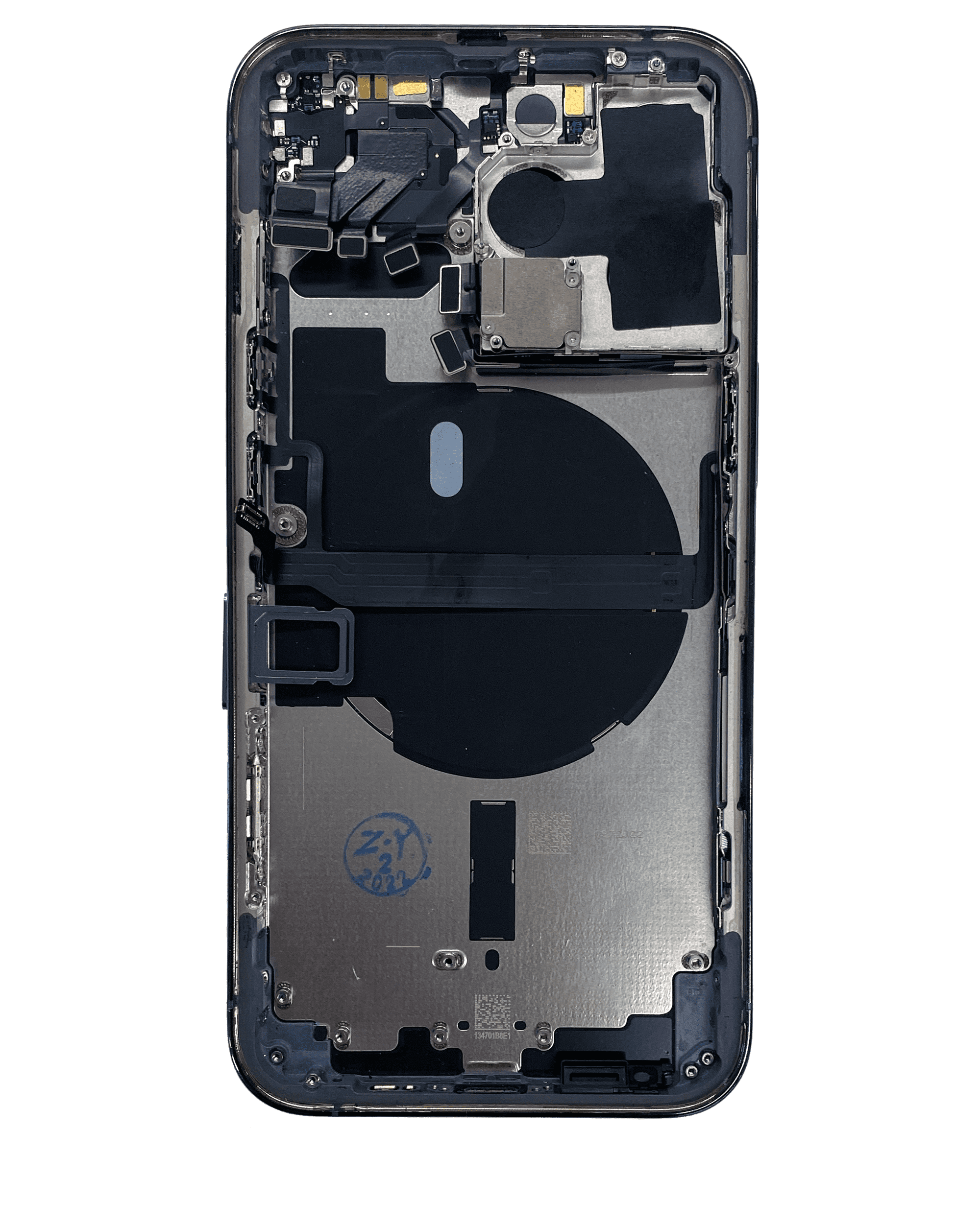 Back Housing W/ Small Components Pre-Installed Compatible For iPhone 13 Pro (US Version) (Used OEM Pull: Grade C) (Sierra Blue)