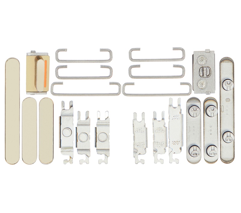 Hard Buttons (Power / Volume / Switch) Compatible For iPhone 13 Pro / 13 Pro Max (Gold)